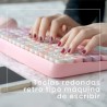 Perixx Spain. Kit teclado + ratón inalámbricos rosa. PERIDUO-713 ES