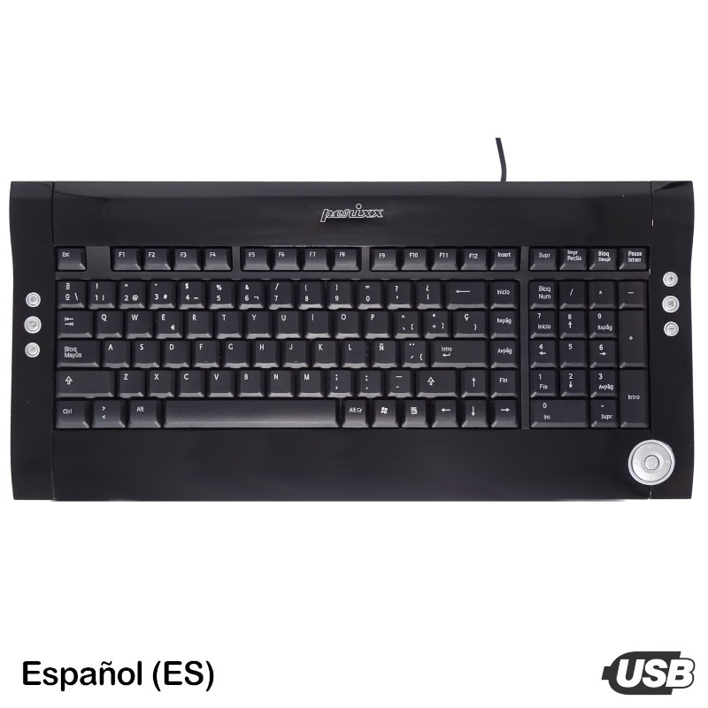 Perixx Spain. OFERTA Teclado multimedia negro cristal PERIBOARD 302