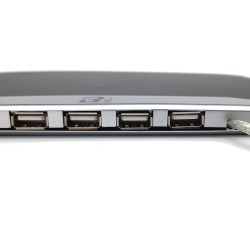 Alfombrilla para ratón con Hub USB. LED azul