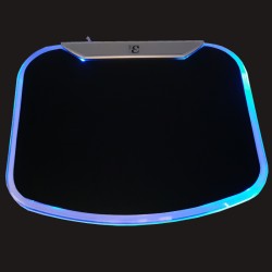 Alfombrilla para ratón con Hub USB. LED azul