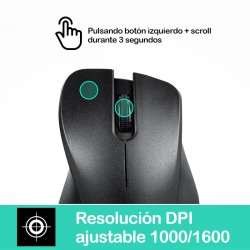 Ratón Inalámbrico Perixx 621, Diseño Ergonómico