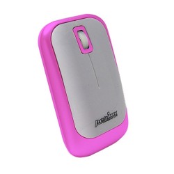 PERIMICE-706 Ratón wireless  Rosa y Plata. Lateral