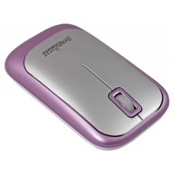 PERIMICE-706 Ratón wireless  Violeta  y Plata. Detalle botones + Scroll