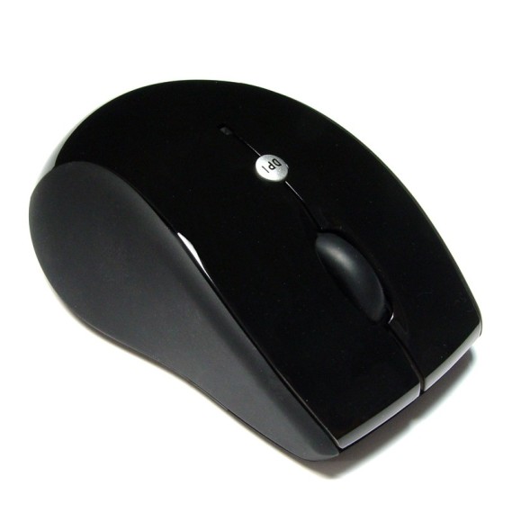 PERIMICE-707 Ratón Wireless. Negro brillo/mate