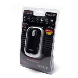 PERIMICE-708 Ratón Wireless. Negro piano/plata. Embalaje